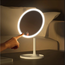 Espelho de Mesa Maquiagem LED 24 Leds Touch Recarregável USB 3 Tons Luz Camarim