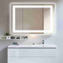 Espelho LED Retangular 80x50 cm Jateado | Espelho para Banheiro Lavabo Penteadeira