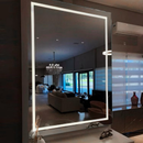 Espelho LED Retangular 80x50 cm Jateado | Espelho para Banheiro Lavabo Penteadeira