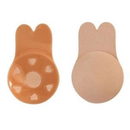 Sutiã Adesivo Mágico Efeito Silicone Levanta Seio Tapa Peito Reutilizável Invisível Orelha de Coelho