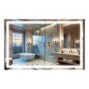 Espelho LED Retangular 80x50 cm Jateado | Espelho para Banheiro Lavabo Penteadeira
