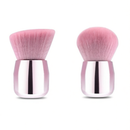 Kit 2 Peças Pincel De Maquiagem Facial Pó Blush Base Rosa Kabuki