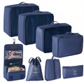 Kit Conjunto 8 Peças Organizador De Viagens Organizadoras Para Malas Bolsa